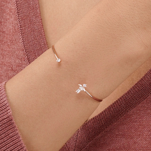 Close up of Girl Charm Diamond Bracelet cubvJxOBkG