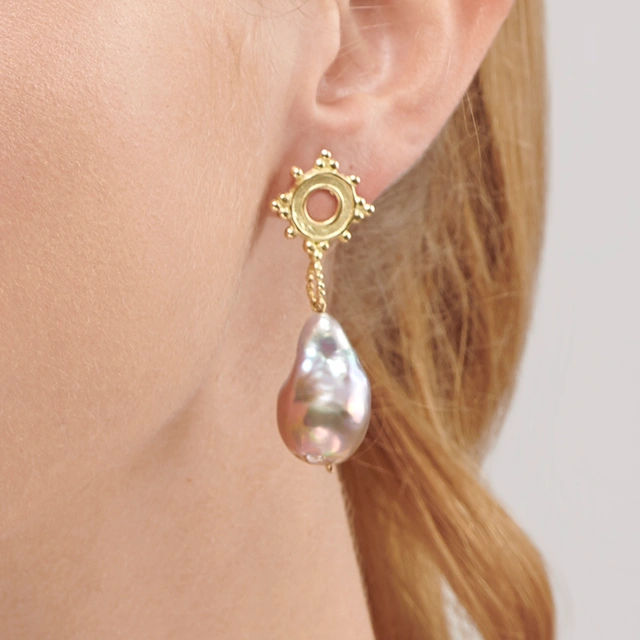 Close up of Talisman Earrings