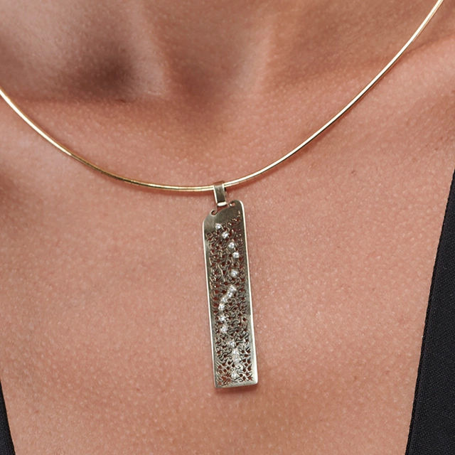 Close up of Whirlwind Lace Pendant