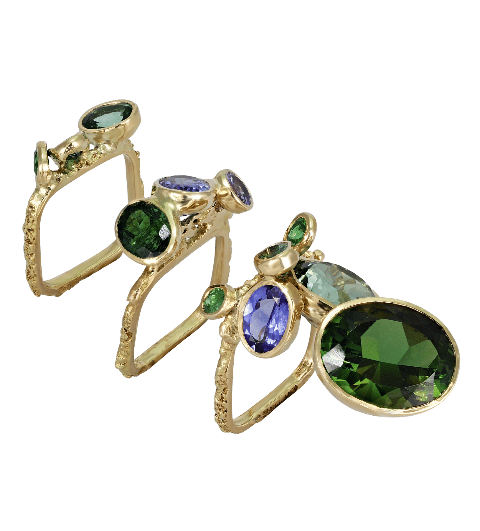 Detail image of Eboulis Triple Ring by Thierry Vendome 2
