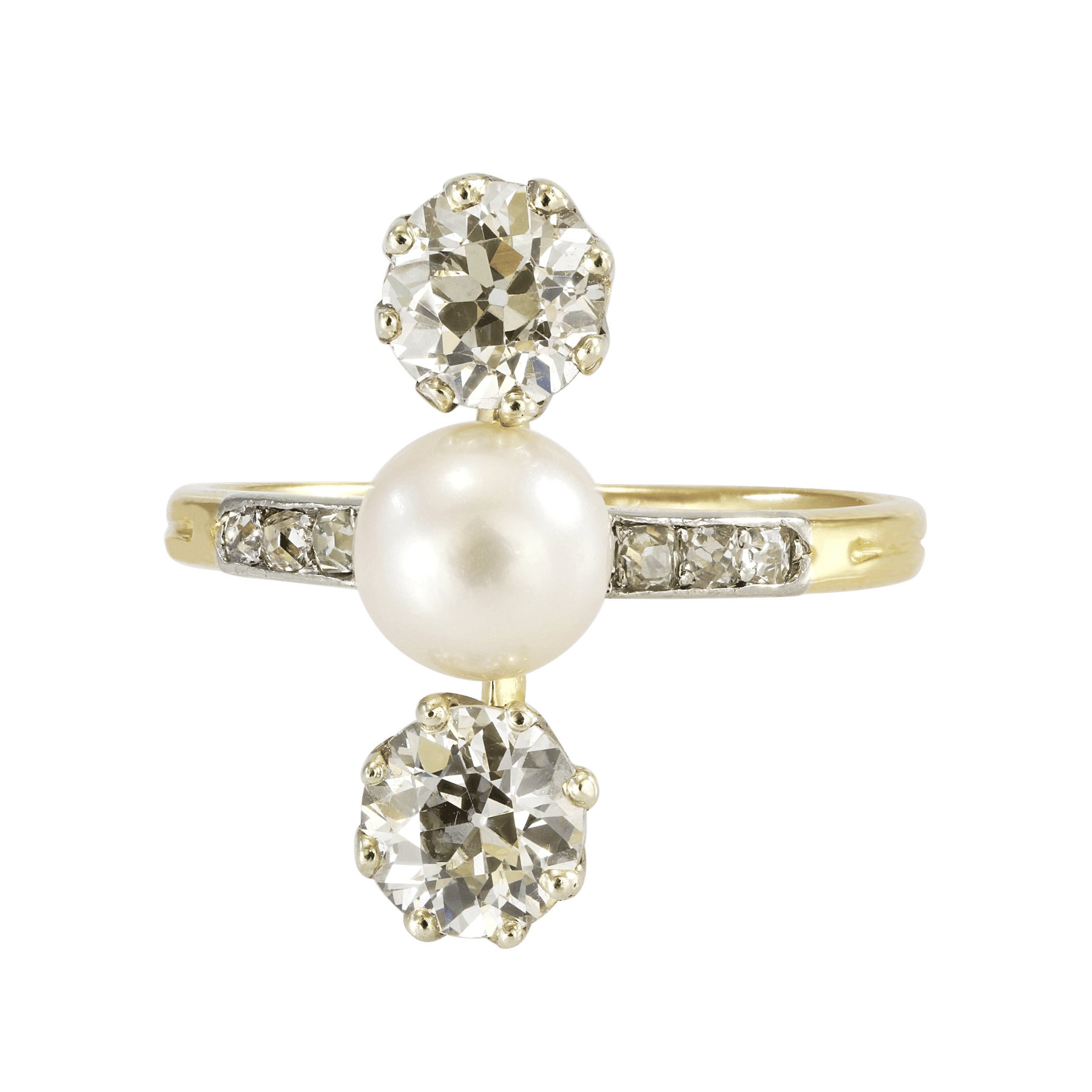 Front image of Belle Epoque Diamond and Pearl Ring