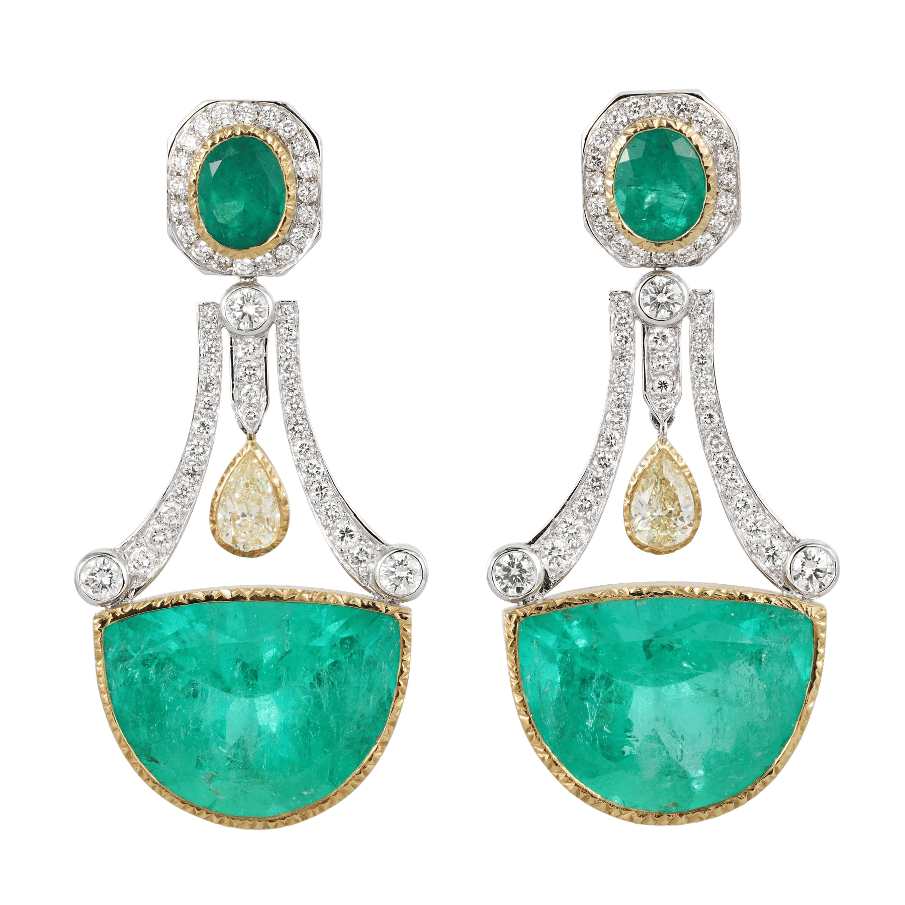 Front image of Conquistador Earrings by Laurent de Chavagnac
