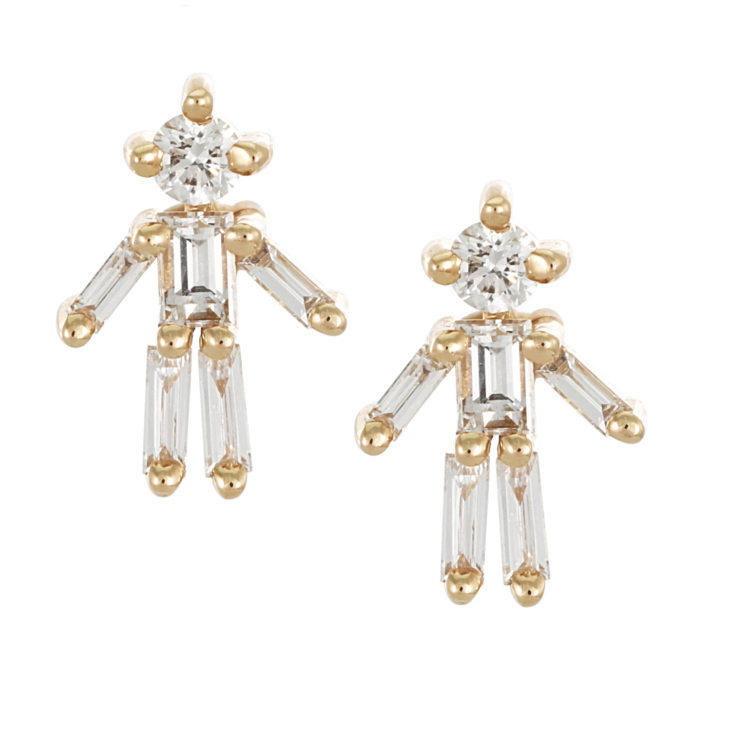 Front of Boy Charm Diamond Ear Studs q0oVFtyQn