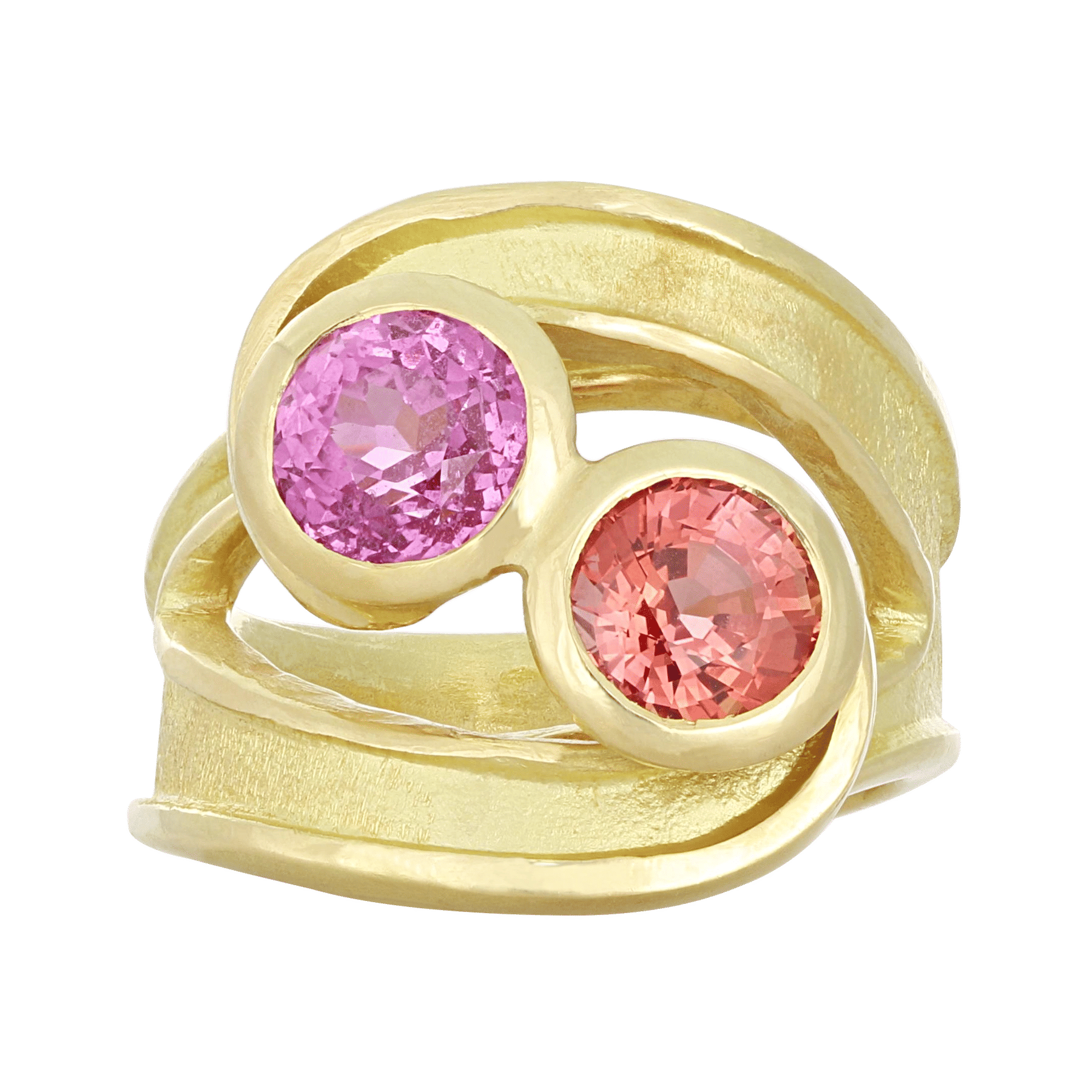 Front of Double Sapphire Tornado Ring wBdLfn4W