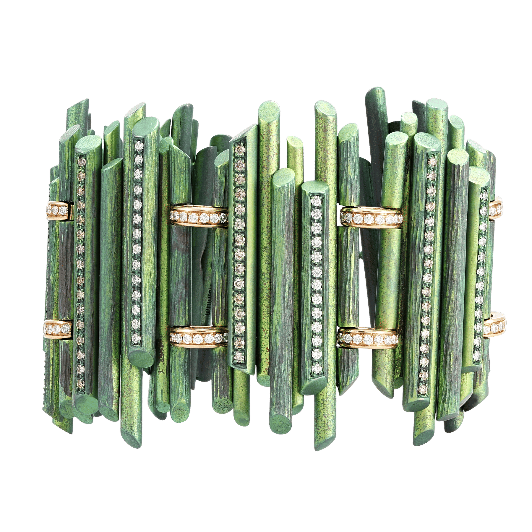 Front of Jungle Fever Titanium Bracelet