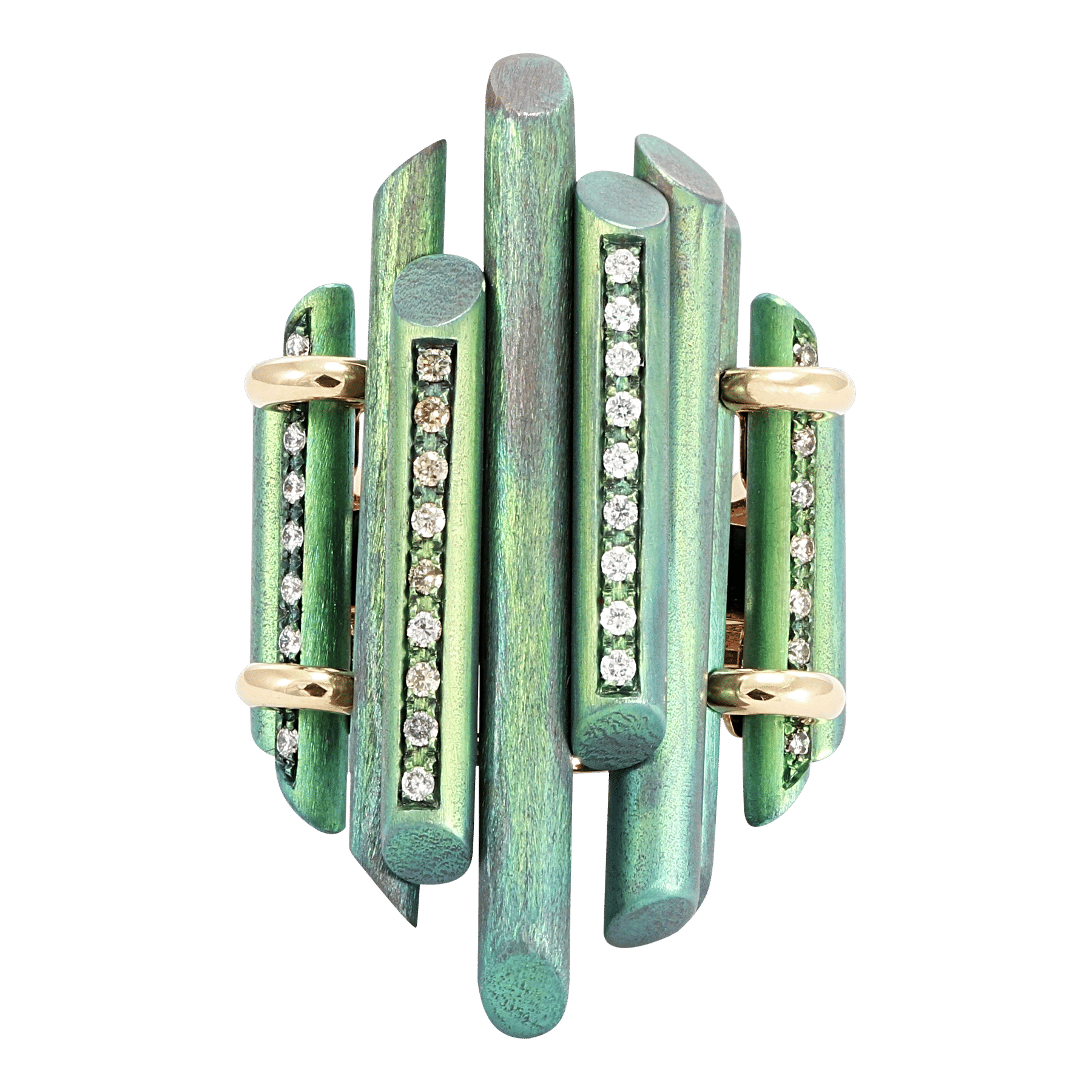 Front of Jungle Fever Titanium Ring