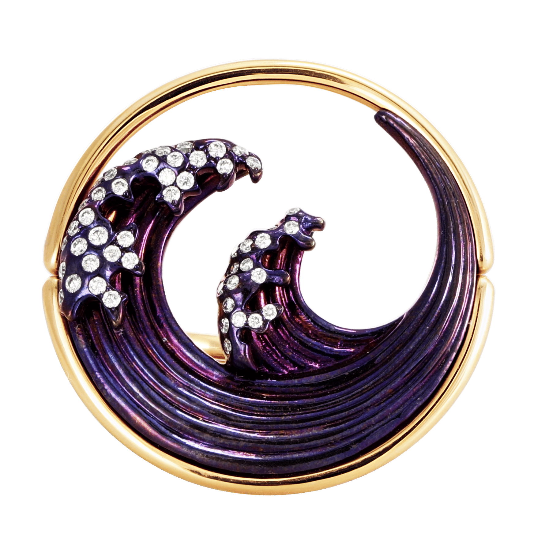 Front of Purple Titanium Hokusai Ring by Garaude