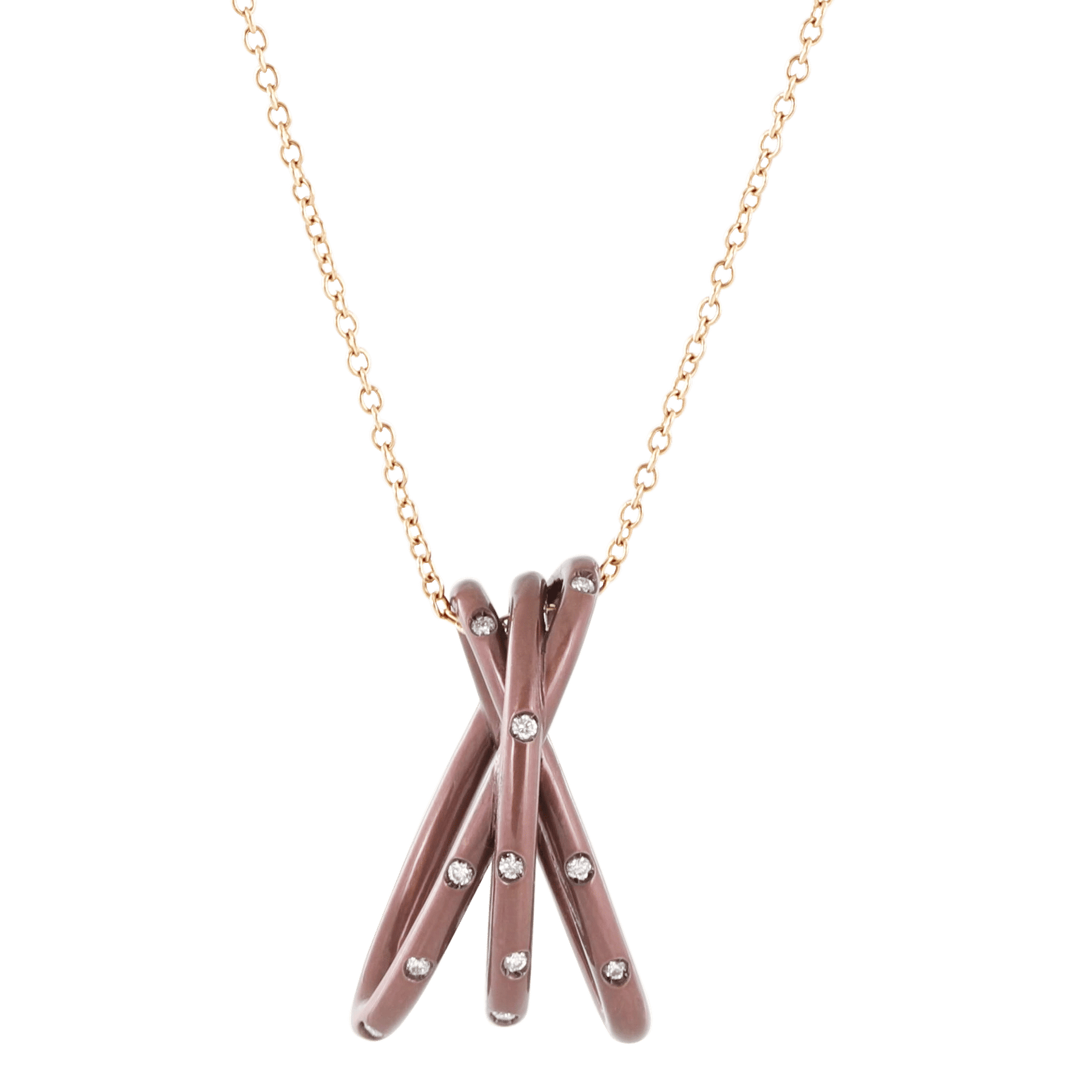 Front of Twinkle Twinkle Chocolate Brown Titanium Pendant
