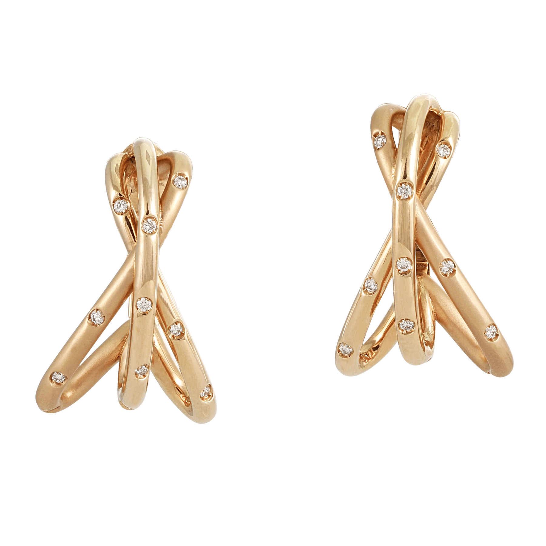 Front of Twinkle Twinkle Pink Gold Earrings