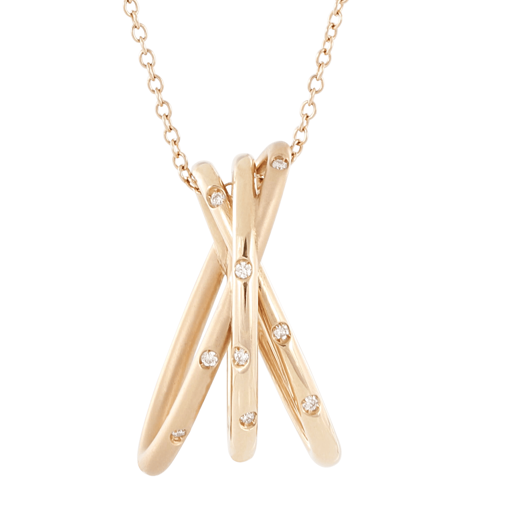 Front of Twinkle Twinkle Rose Gold Pendant