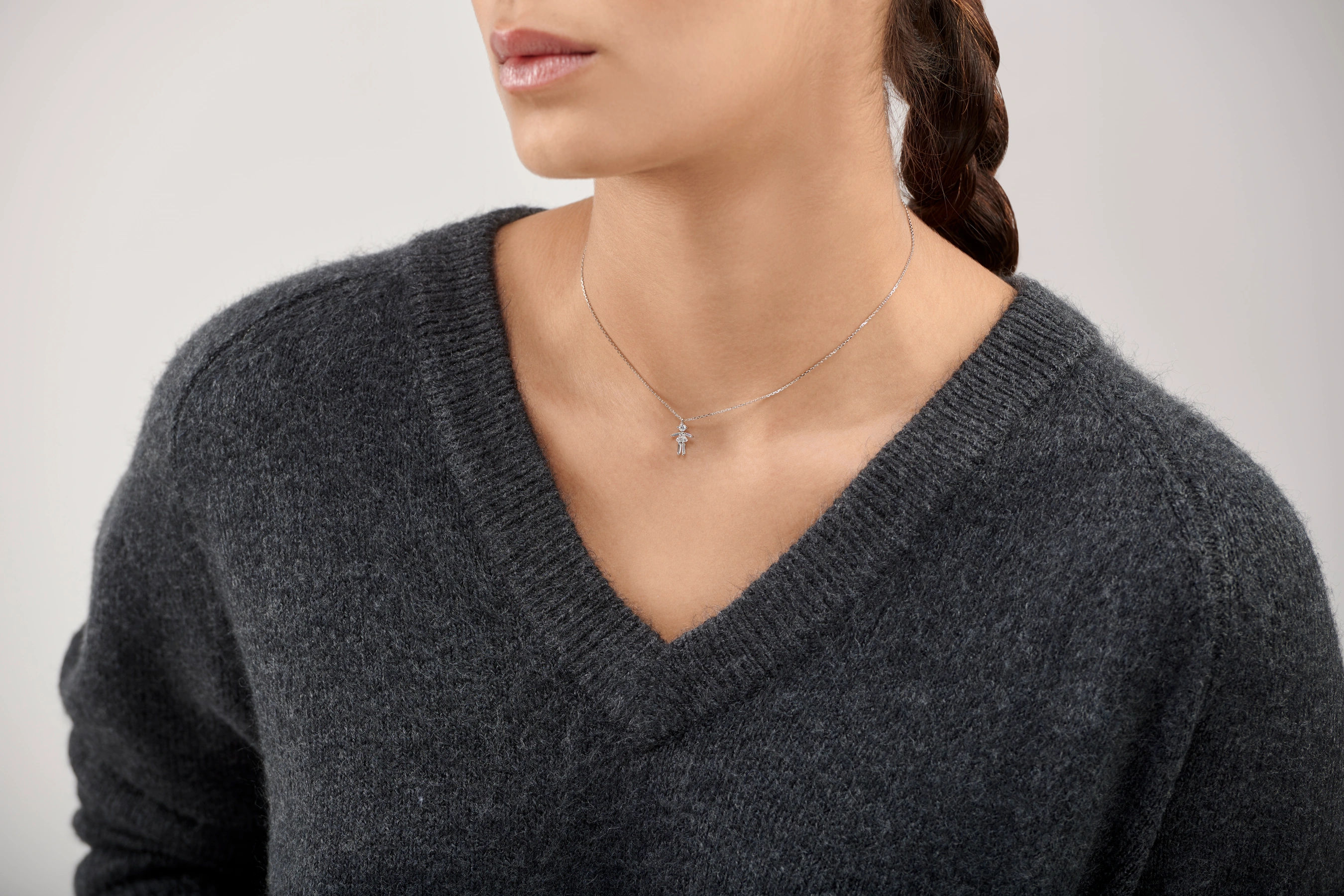 Girl Charm Diamond Pendant