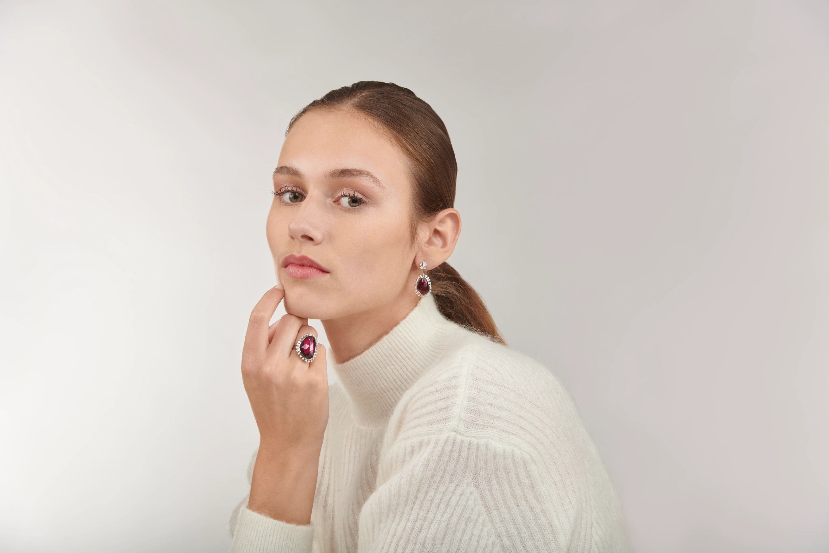 Rubellite Earrings