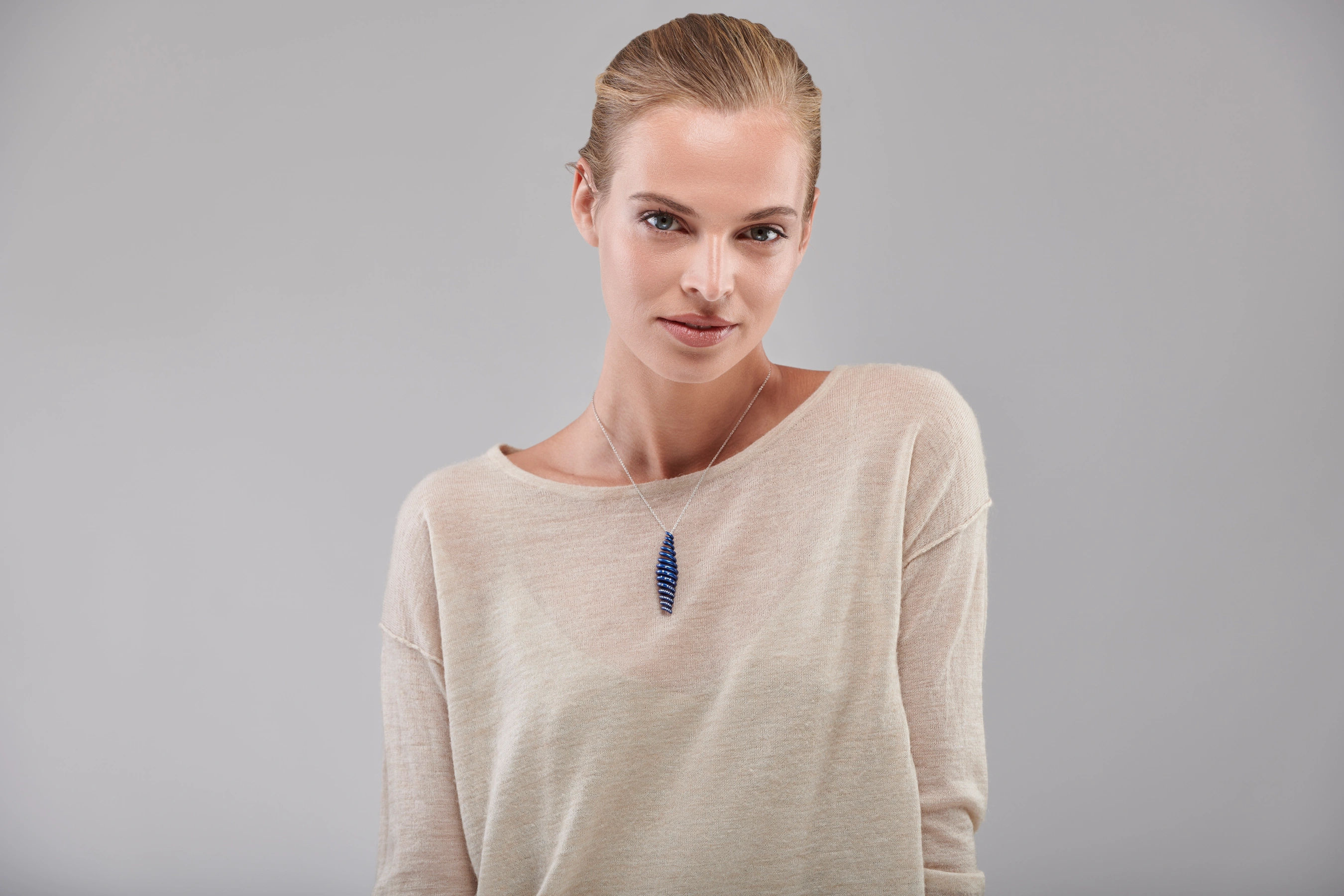Shooting Star Blue Titanium Pendant