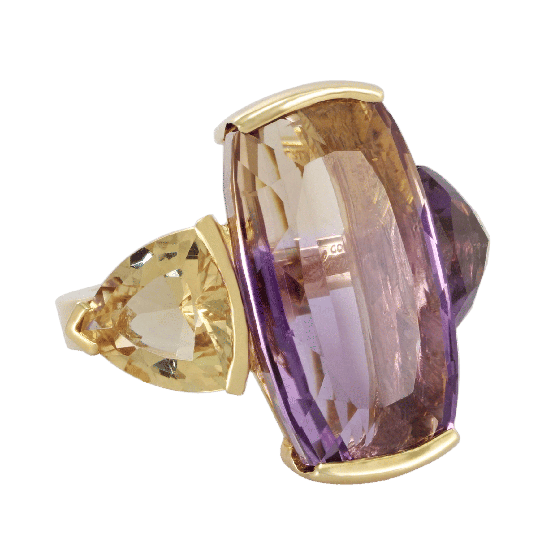 Side image of Ametrine Casamance Ring by Laurent de Chavagnac