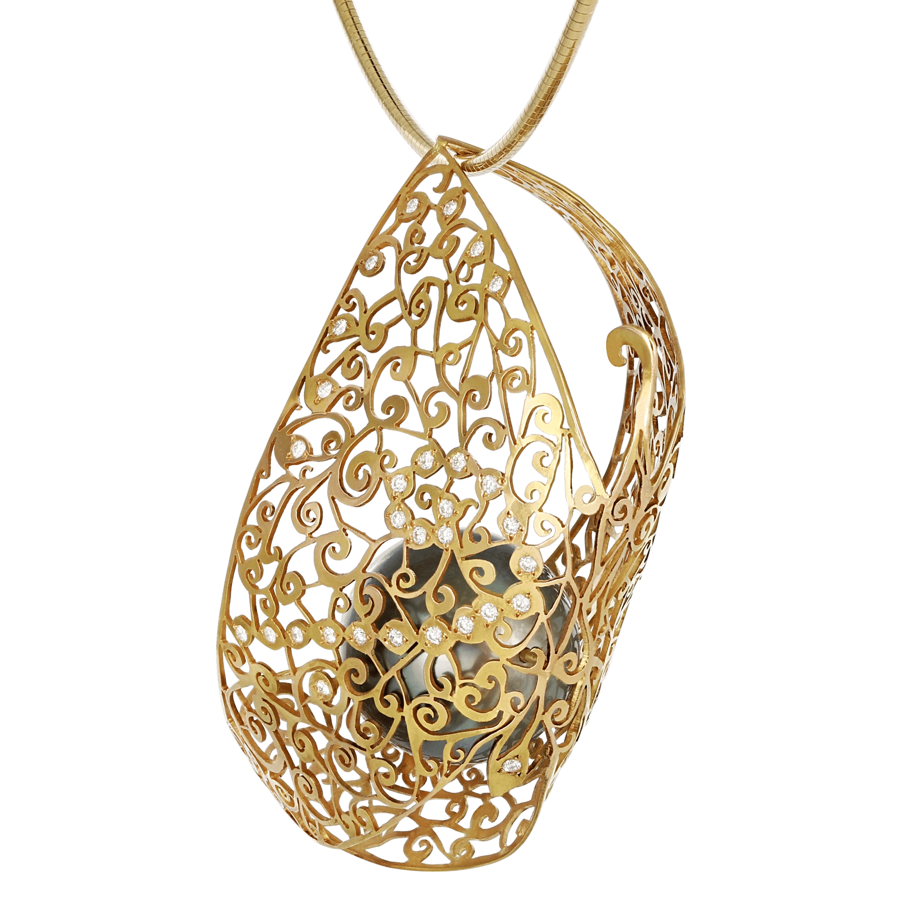 Side image of Volute Butterfly Pendant