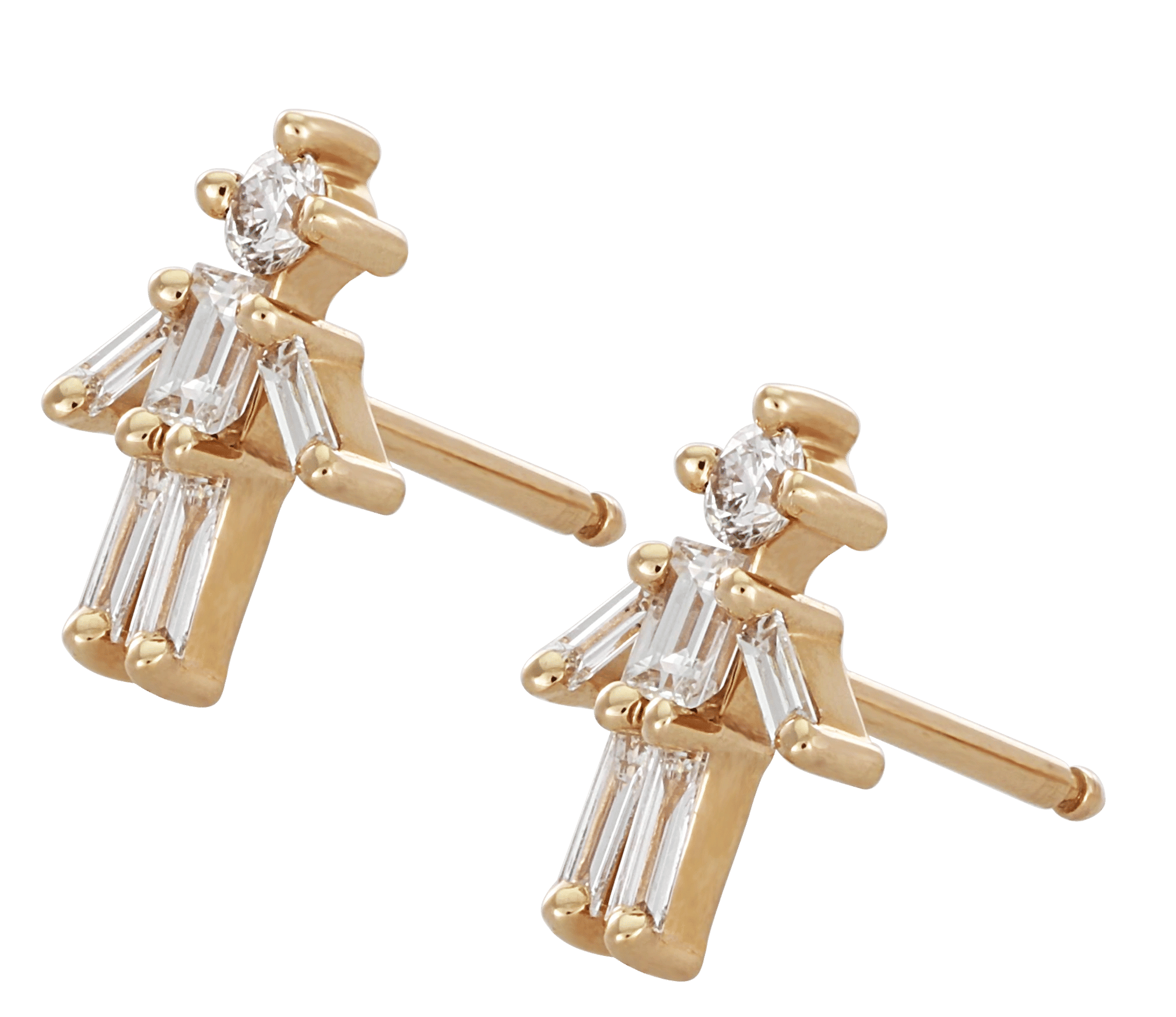 Side of Boy Charm Diamond Ear Studs virCrZD-O