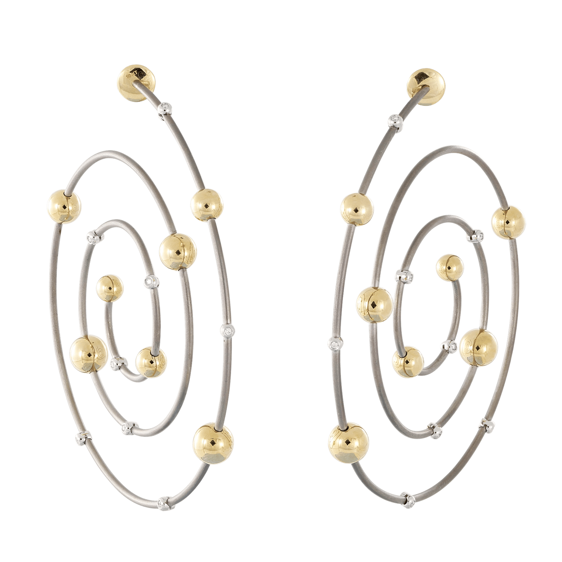 Side of Milky Way Spiral Diamond Large Hoops