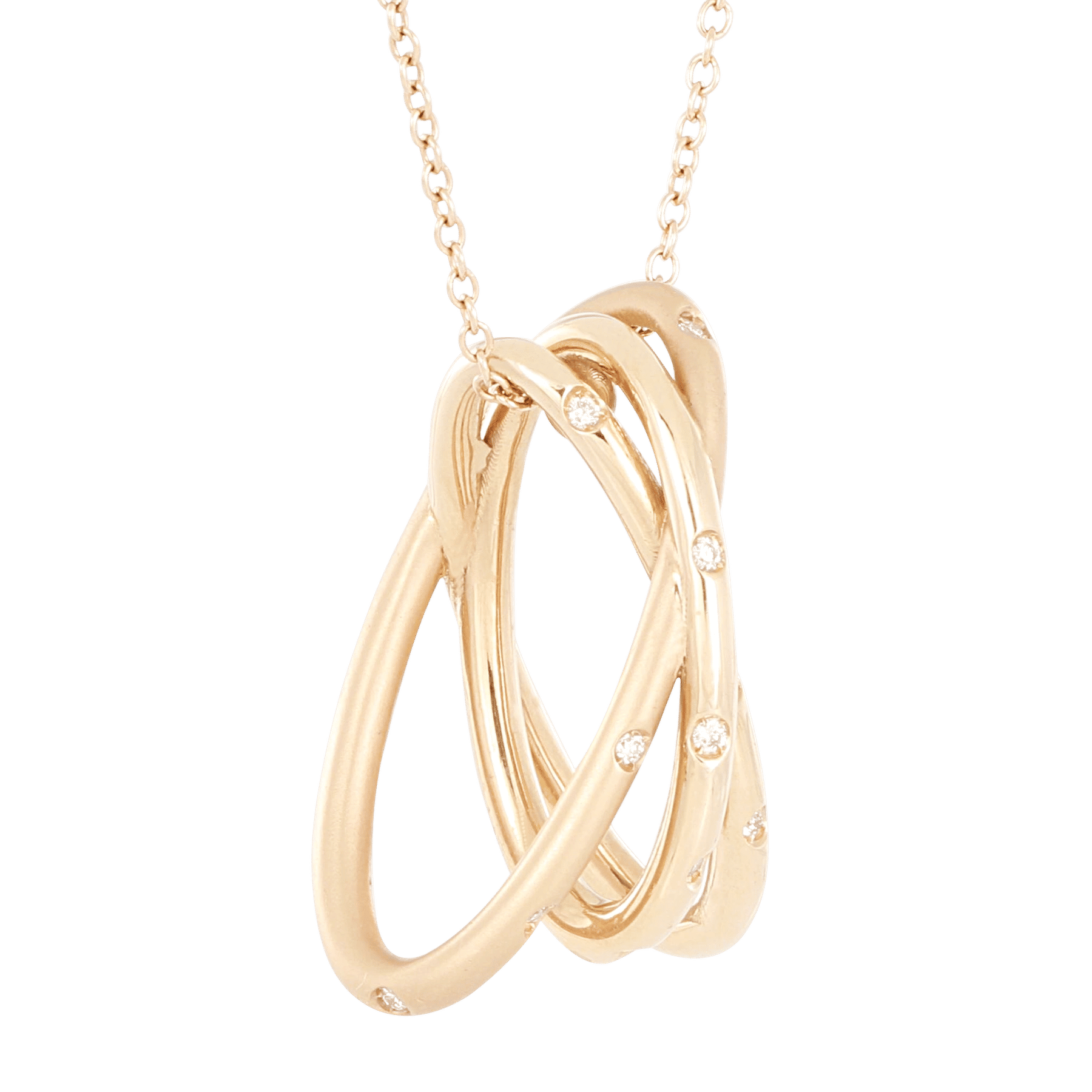Side of Twinkle Twinkle Rose Gold Pendant