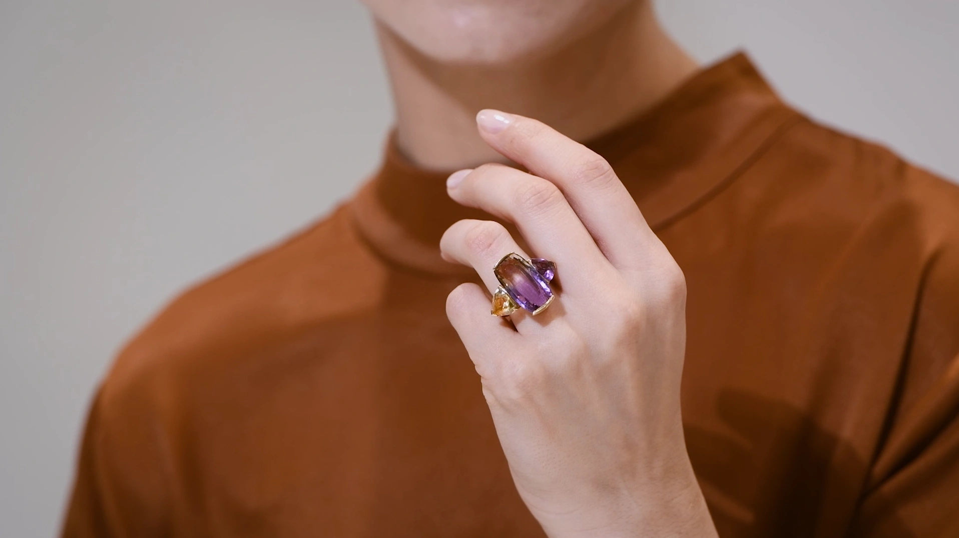 Ametrine Casamance Ring by Laurent de Chavagnac