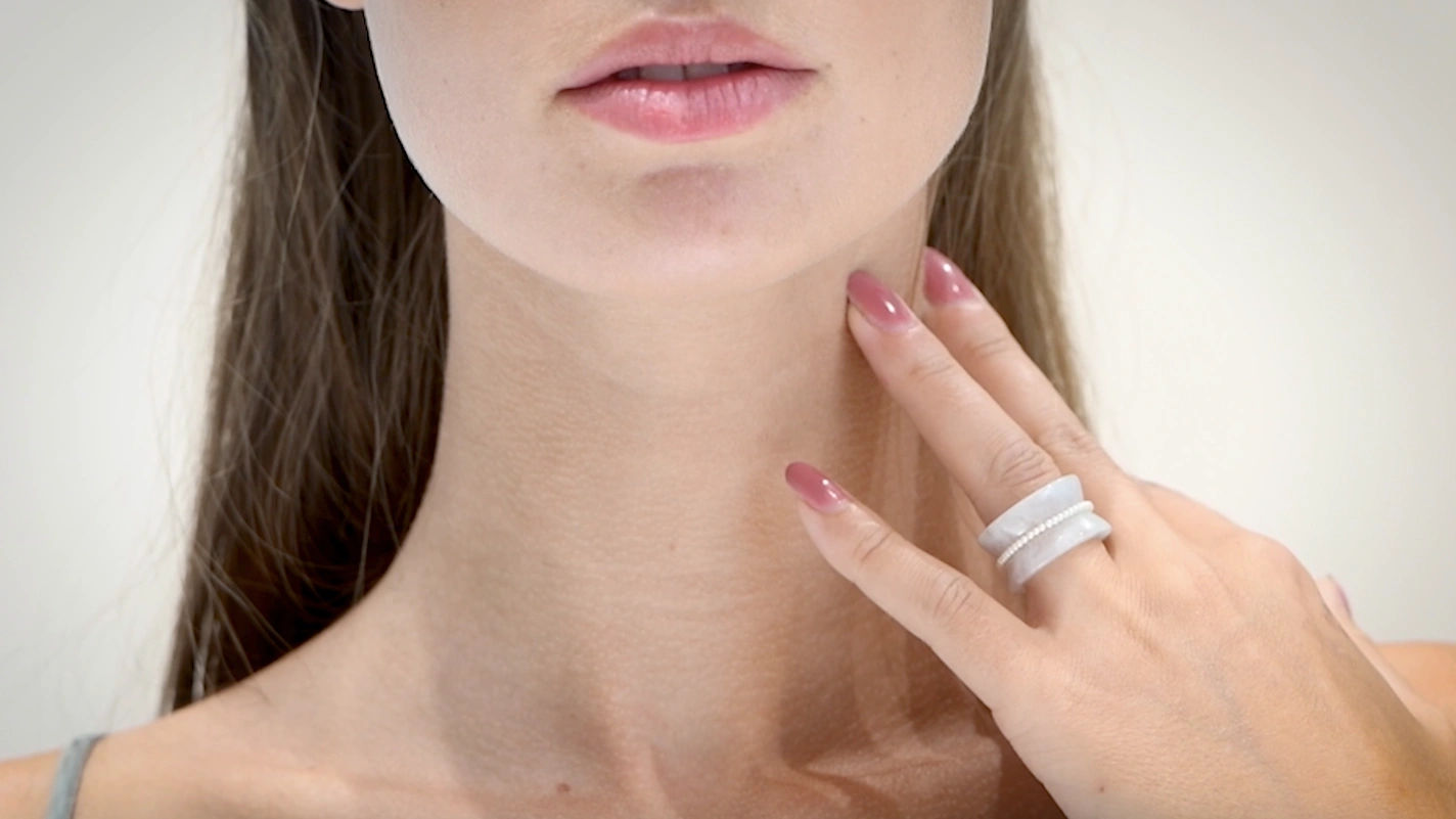 Blue Lotus Natural Jade Band by Garaude Paris