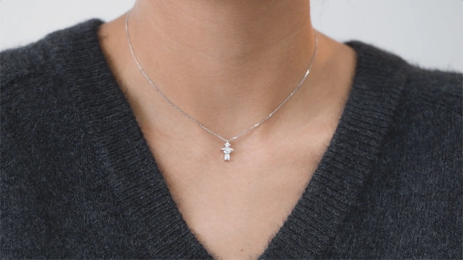 Girl Charm Diamond Pendant by Little Ones Paris