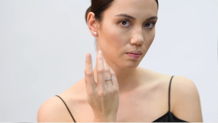 Manhattan Diamond Ear Studs by Leysen