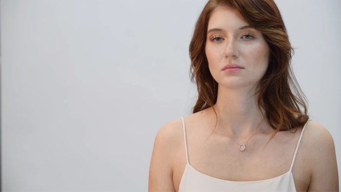 Pink Opal & Diamond Reversible City Pendant by Leysen