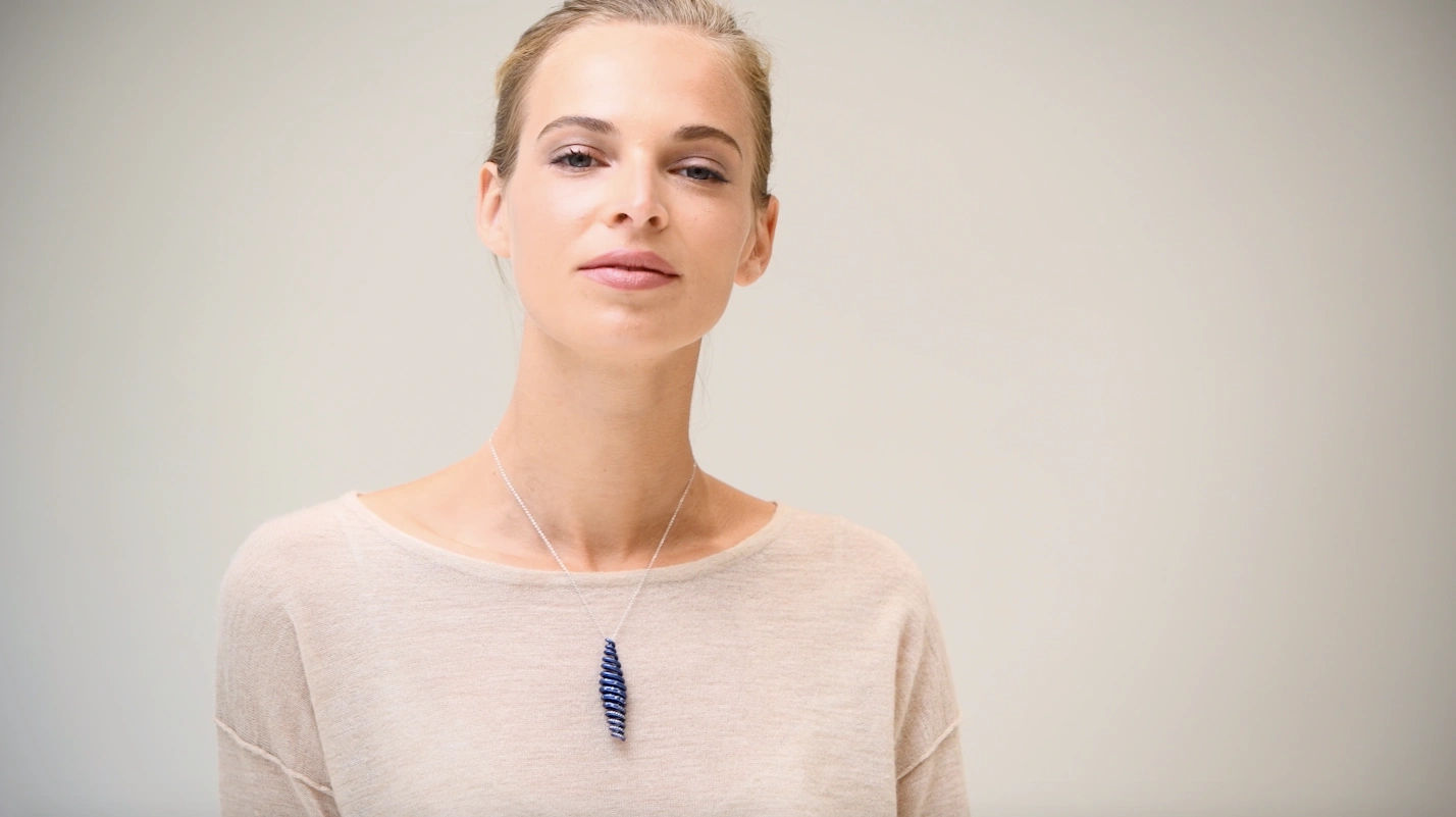 Shooting Star Blue Titanium Pendant by Syz Fireworks