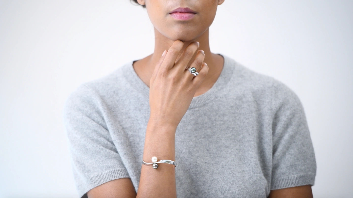Tahitian Pearl Knot Ring by Michèle Baschet