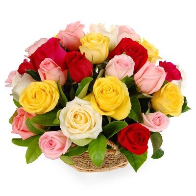 Mix Roses Basket