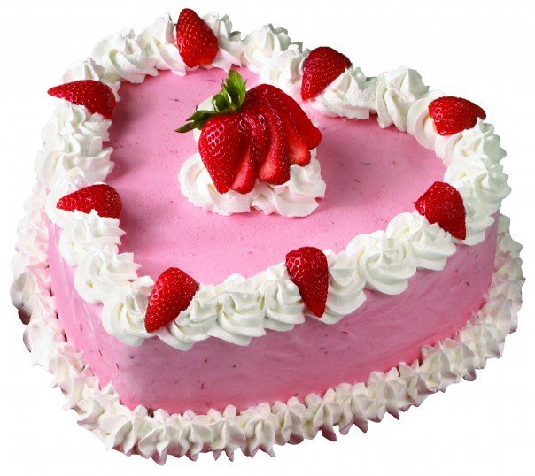 2 KG Heart Shape Strawberry Cake