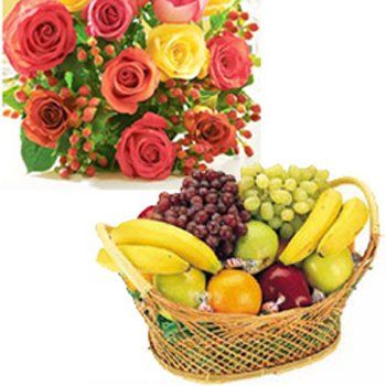 Flowers and 4 KG Fruits