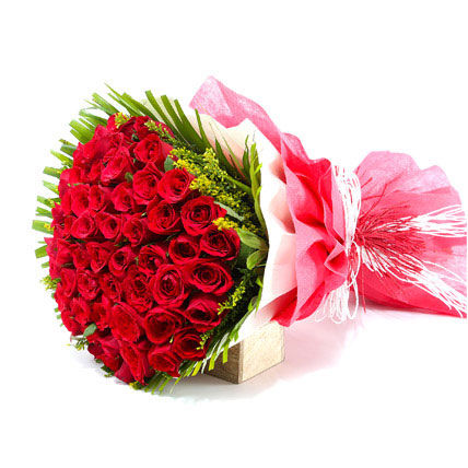 50 Red Roses Bunch