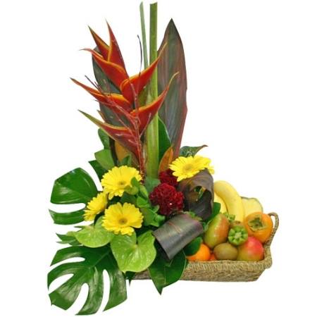 Exotic Flowers n Fruits Basket