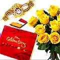 Cadbury Celebration with Yellow Roses