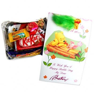 Rakhi Card and Chocolate Pack C1104