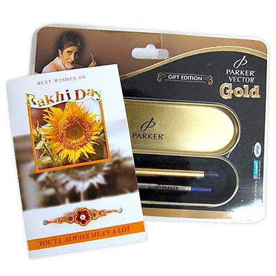 Rakhi Pack with Pen and Card C1103