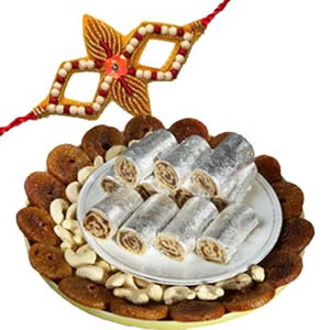 Rakhi with Kaju Rolls C1059