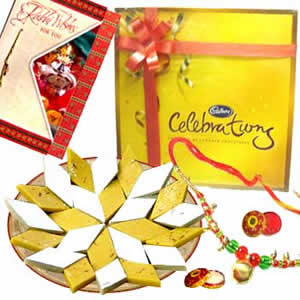 Rakhi Medium Combo with SweetsC1054