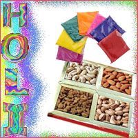 Holi Rang and Dryfruit