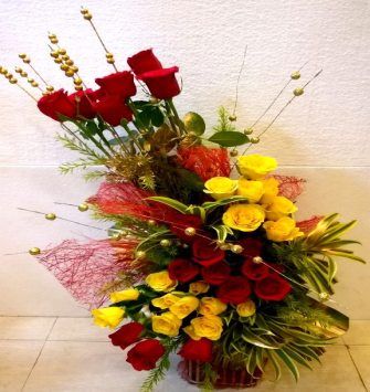 Red and Yellow Floral Combination