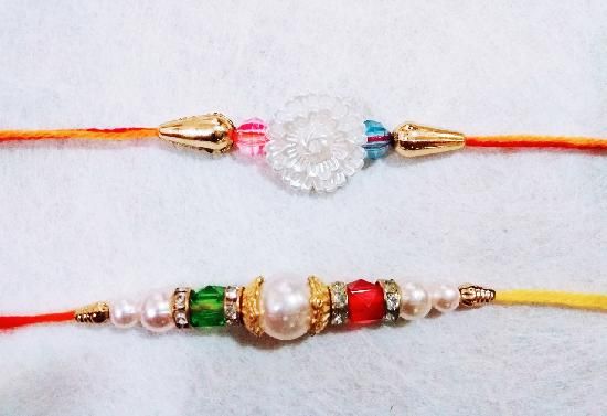 Two White Pearls Rakhi