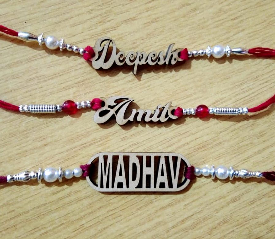 Wooden Name Rakhi