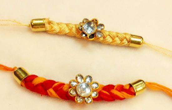 Red and Yellow New Design Rakhi