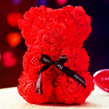 Valentine Rose Foam Teddy Bear