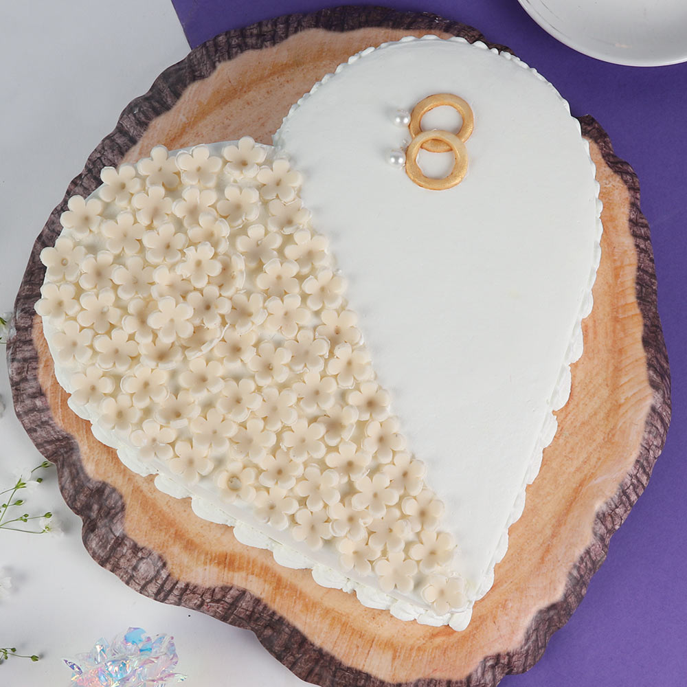 Heart Shaped Vanilla Cake