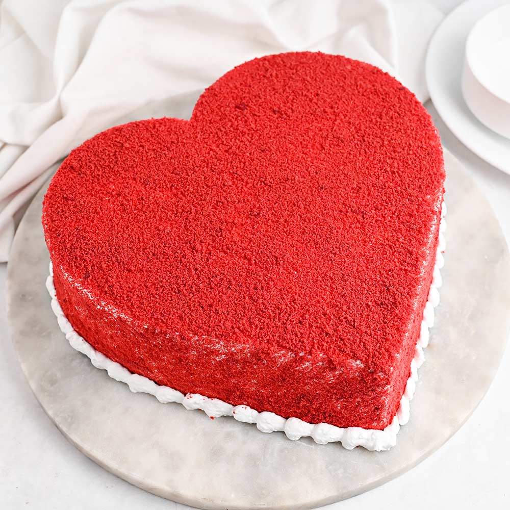 Heart shaped Red Velvet Cake