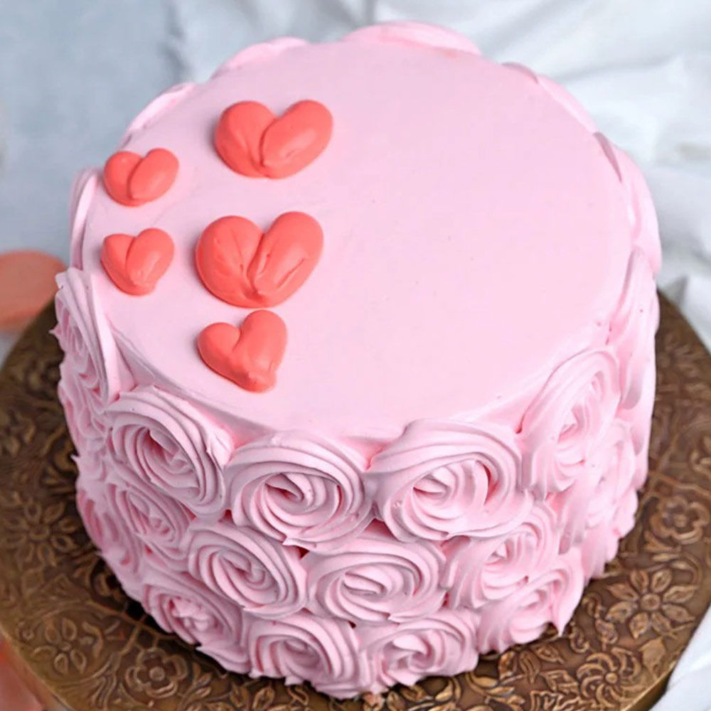 Rosey Strawberry Cake