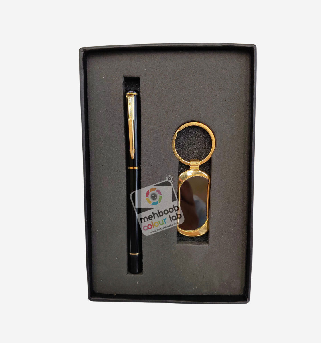 Metal Pen Golden Keychain