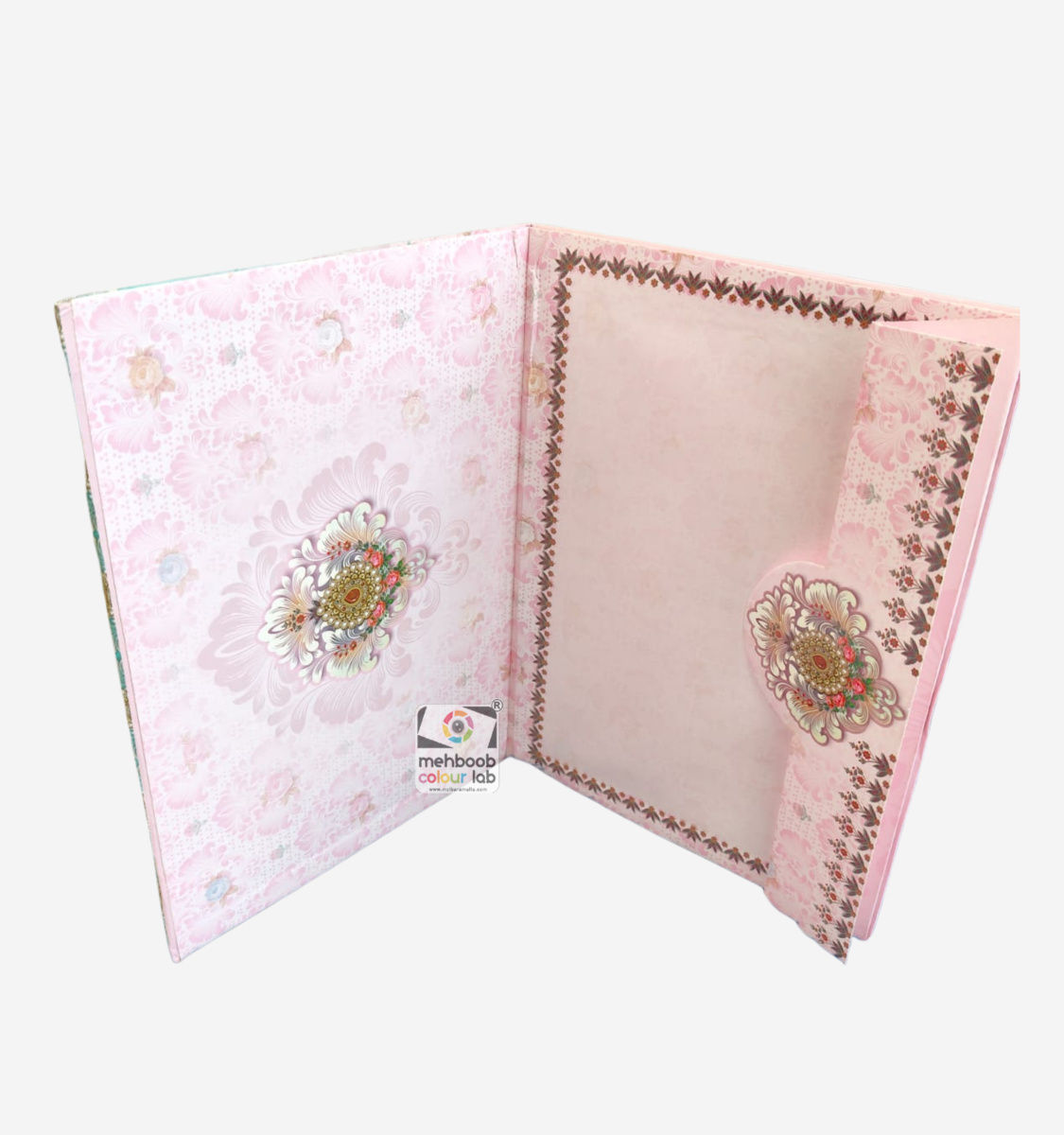 Peach & Mint Elegance Invitation Card